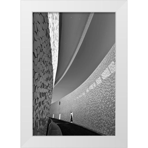 The Journey White Modern Wood Framed Art Print by Pimenta, Jorge