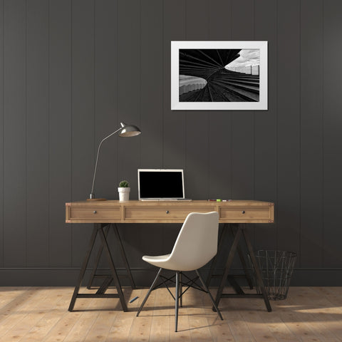 Connecting soil an sky White Modern Wood Framed Art Print by Klesse, Andreas