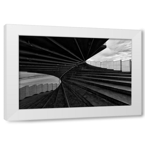 Connecting soil an sky White Modern Wood Framed Art Print by Klesse, Andreas