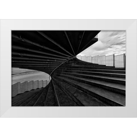 Connecting soil an sky White Modern Wood Framed Art Print by Klesse, Andreas