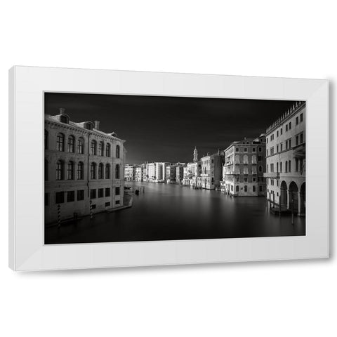 Grand Canal White Modern Wood Framed Art Print by Pessotto, Tommaso