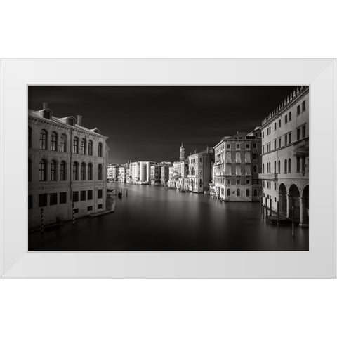 Grand Canal White Modern Wood Framed Art Print by Pessotto, Tommaso