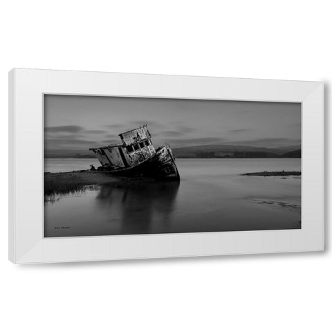 An Old Ship White Modern Wood Framed Art Print by Zhang, Annie