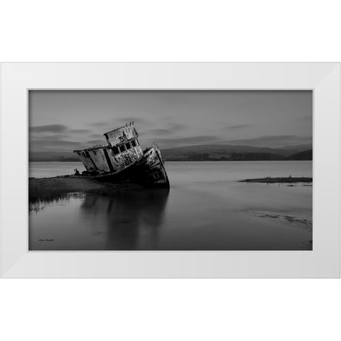 An Old Ship White Modern Wood Framed Art Print by Zhang, Annie