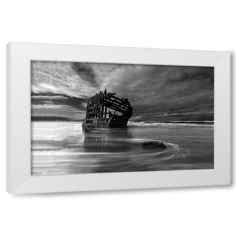 The Flowing Years White Modern Wood Framed Art Print by Shi, Mei
