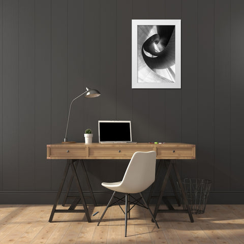 Stairs 10 White Modern Wood Framed Art Print by Zhou, Steven