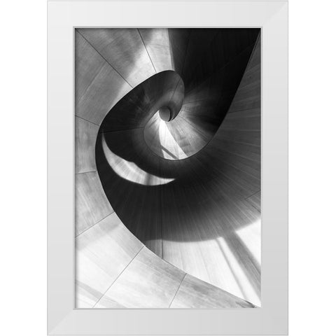 Stairs 10 White Modern Wood Framed Art Print by Zhou, Steven
