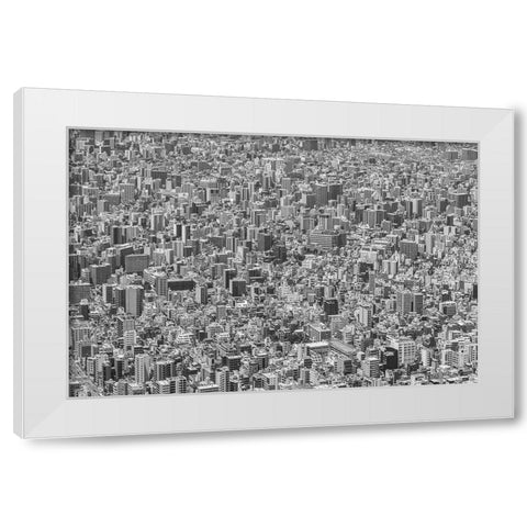 Tokyo texture White Modern Wood Framed Art Print by Higa, Kengo