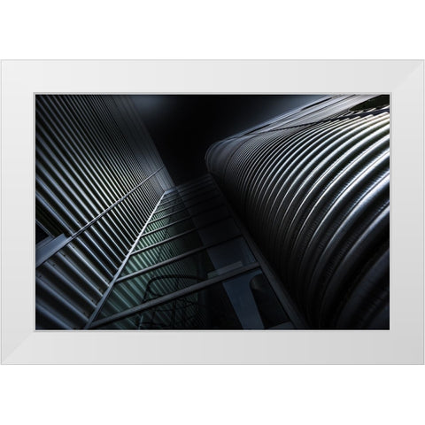 Industrial Building White Modern Wood Framed Art Print by Ruckert, Stephan