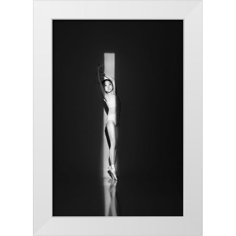 Facing The Light White Modern Wood Framed Art Print by Yang, Yingchen