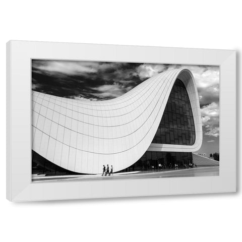Baku4 White Modern Wood Framed Art Print by Mghebrishvili, Nino