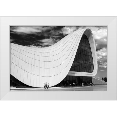 Baku4 White Modern Wood Framed Art Print by Mghebrishvili, Nino