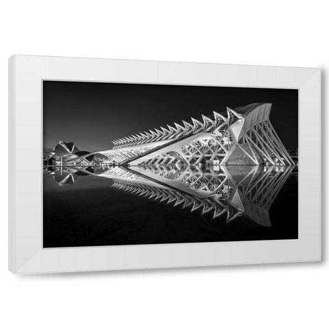 Exoskeleton White Modern Wood Framed Art Print by Silveira, Fernando