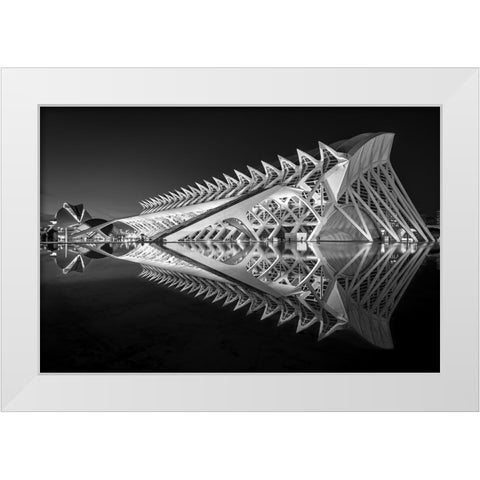 Exoskeleton White Modern Wood Framed Art Print by Silveira, Fernando