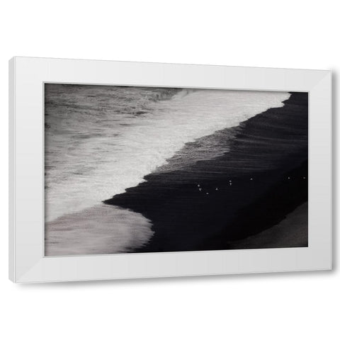 Black Beach White Modern Wood Framed Art Print by Li, Yongnan