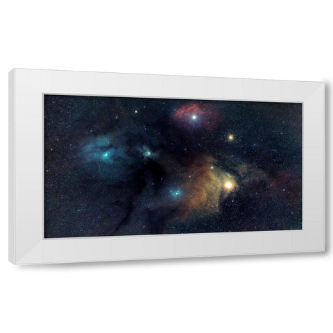 Rho White Modern Wood Framed Art Print by Taransohal