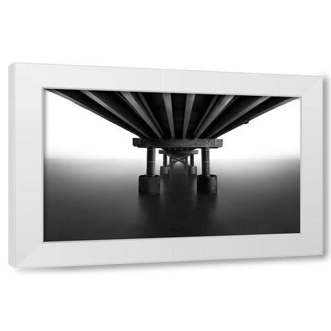 Bridge White Modern Wood Framed Art Print by Deng, Larry