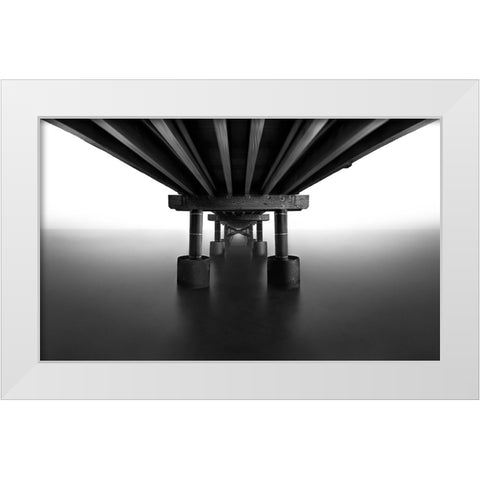 Bridge White Modern Wood Framed Art Print by Deng, Larry