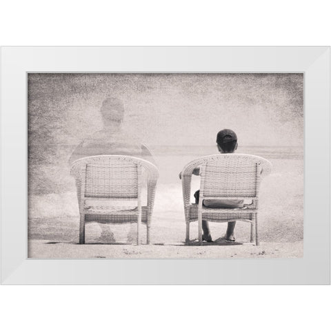 Loss White Modern Wood Framed Art Print by Olwy, Moutaz