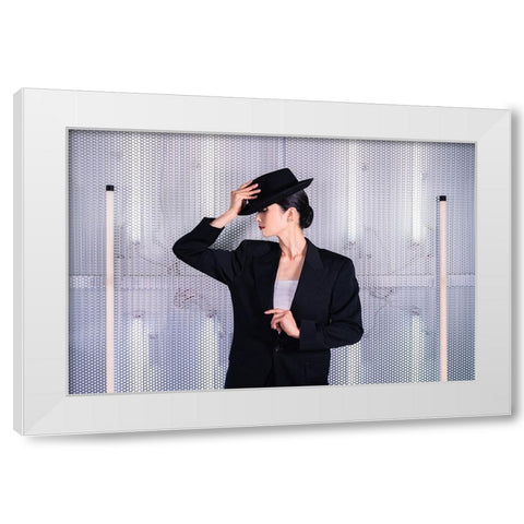 Erica White Modern Wood Framed Art Print by Onodera, Taketoshi