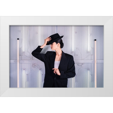 Erica White Modern Wood Framed Art Print by Onodera, Taketoshi