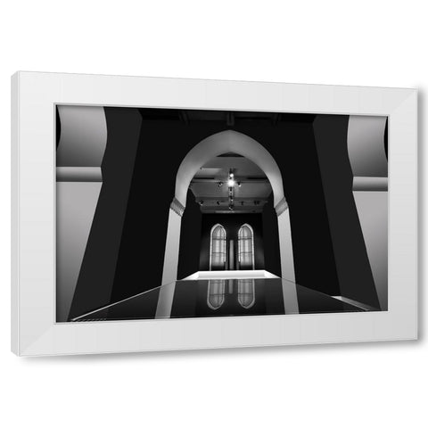 Untitled White Modern Wood Framed Art Print by Hishamtwhed