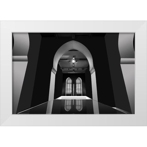 Untitled White Modern Wood Framed Art Print by Hishamtwhed