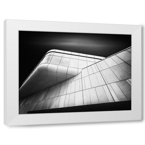 Balcony White Modern Wood Framed Art Print by Vazan, Karol