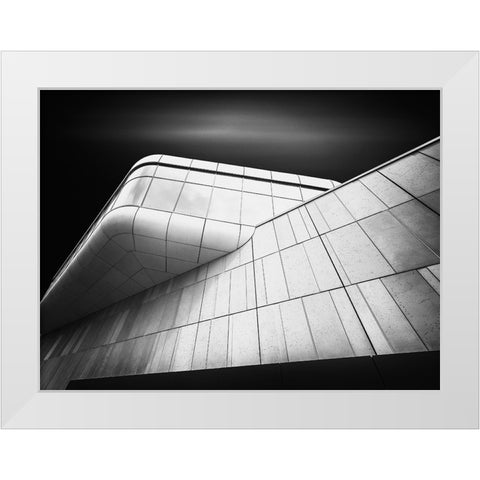 Balcony White Modern Wood Framed Art Print by Vazan, Karol