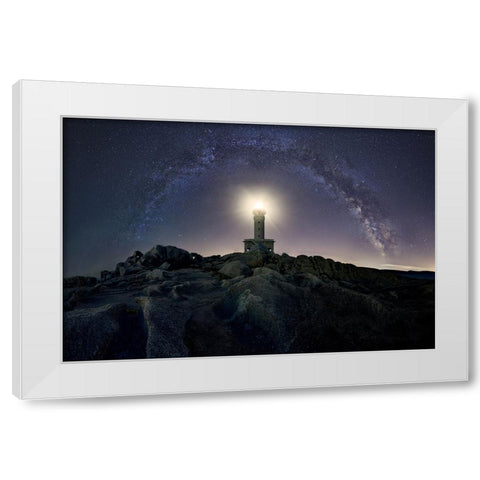The Architecture Of Cosmos White Modern Wood Framed Art Print by Lost In Woodlands