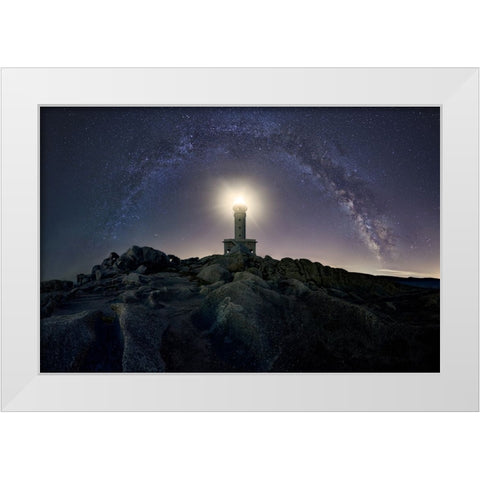 The Architecture Of Cosmos White Modern Wood Framed Art Print by Lost In Woodlands