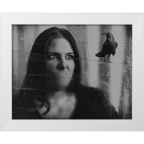 Silent Conversation White Modern Wood Framed Art Print by Ulfig Arps, Sandra
