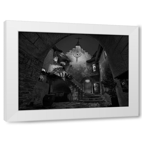 Normandy Village White Modern Wood Framed Art Print by Zeng, Jiahong