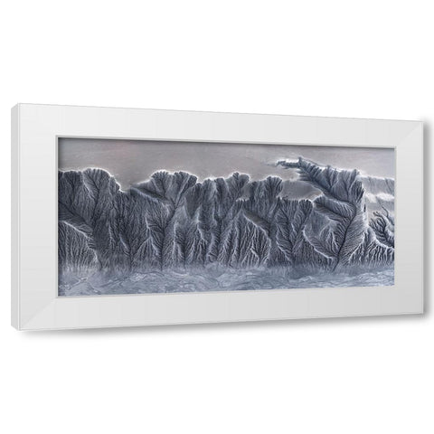 Earth Fissure White Modern Wood Framed Art Print by Cui, Yuan