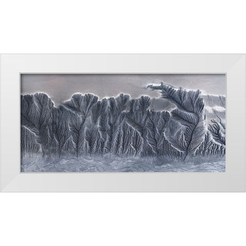 Earth Fissure White Modern Wood Framed Art Print by Cui, Yuan