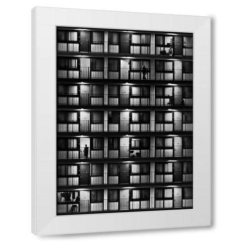 The Flat White Modern Wood Framed Art Print by Shu, Rong