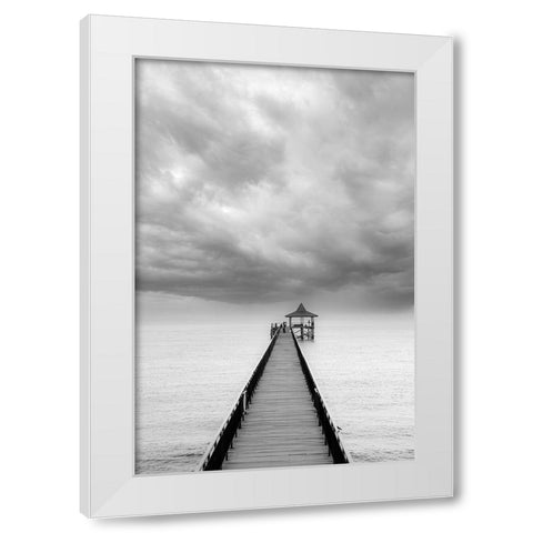 Destination White Modern Wood Framed Art Print by Sankar, Ravi