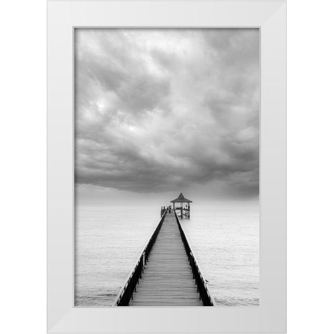 Destination White Modern Wood Framed Art Print by Sankar, Ravi
