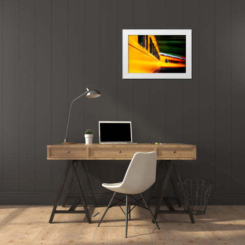 Union Pacific White Modern Wood Framed Art Print by Strelok