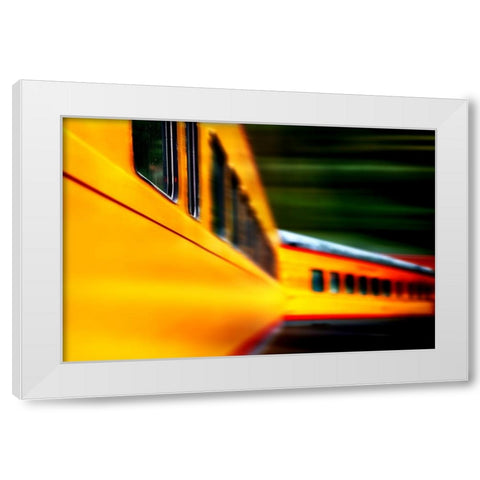 Union Pacific White Modern Wood Framed Art Print by Strelok