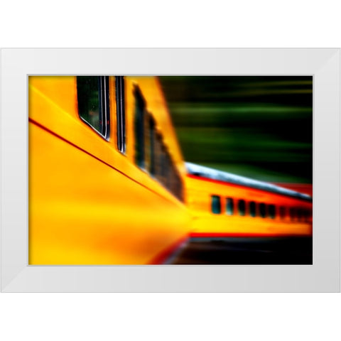 Union Pacific White Modern Wood Framed Art Print by Strelok