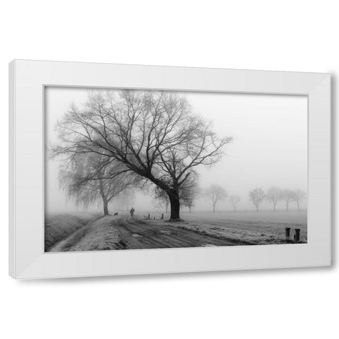 Wanderer White Modern Wood Framed Art Print by Wilbers, Wiebe