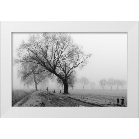 Wanderer White Modern Wood Framed Art Print by Wilbers, Wiebe