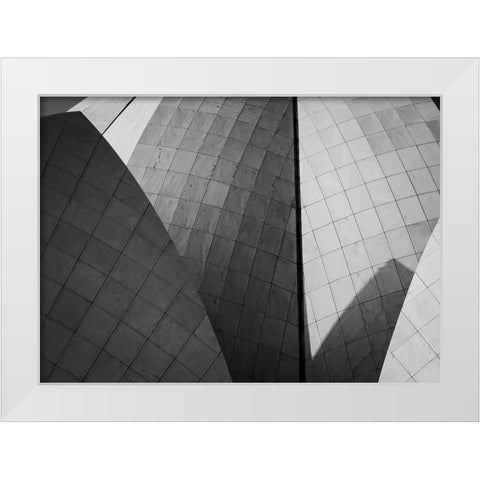 Lotus temple White Modern Wood Framed Art Print by Chawla, Shobhit