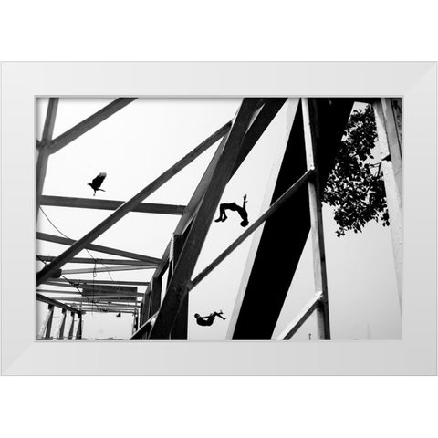 Kolkata-2022 White Modern Wood Framed Art Print by Ganguly, Ananway