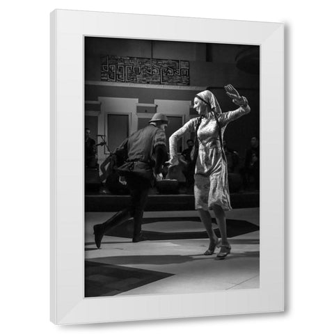 Untitled White Modern Wood Framed Art Print by Moazami, Homeira