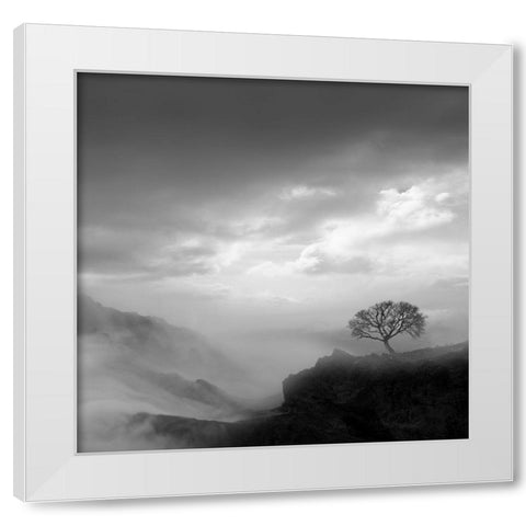 Dreams White Modern Wood Framed Art Print by Nodeh, Mostafa