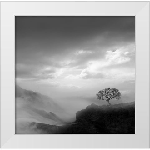 Dreams White Modern Wood Framed Art Print by Nodeh, Mostafa