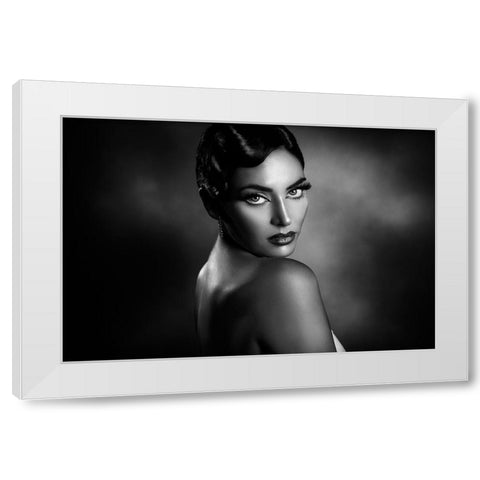 Rossella 3 White Modern Wood Framed Art Print by Tambe, Peppe