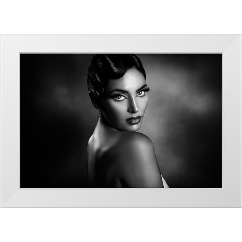 Rossella 3 White Modern Wood Framed Art Print by Tambe, Peppe